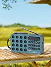 Mini Portable FM Radio BT Wireless Speakers Solar Charging FM Radio Receiver