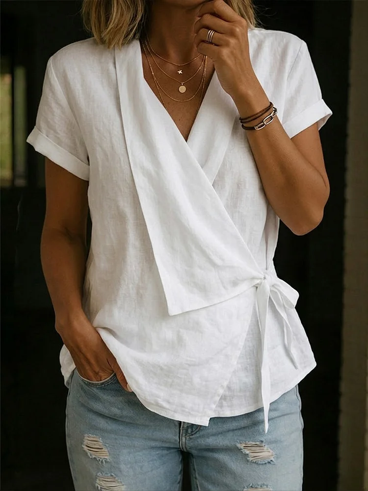 Casual Linen And Cotton Tops