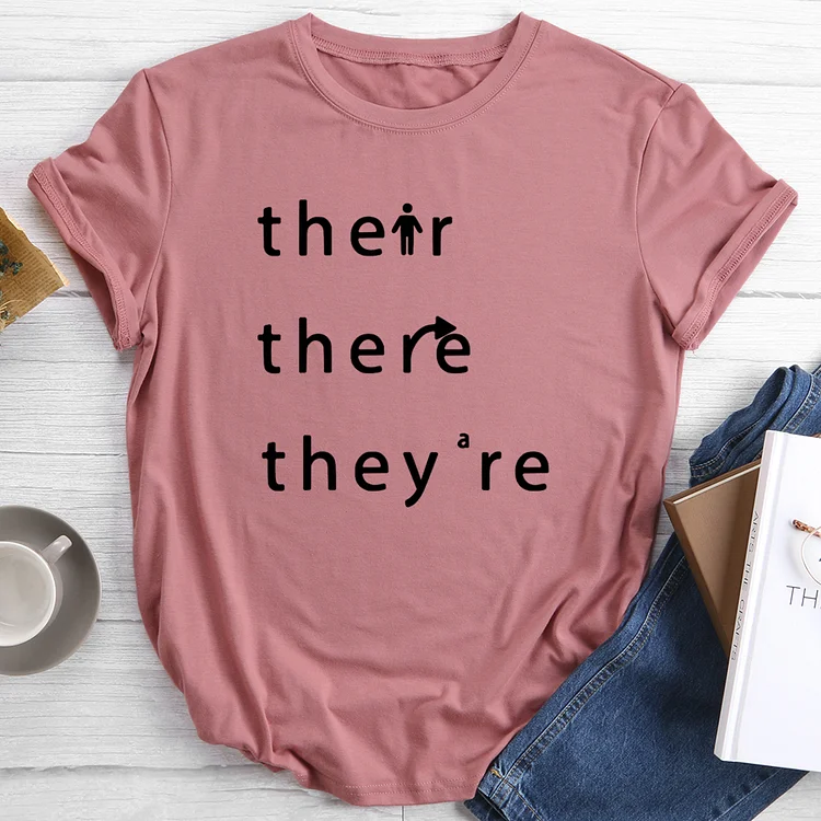 There Their They're  English Teacher T-shirt-014949
