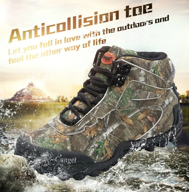 Military Army Men Boots Winter Waterproof Outdoor Shoes For Men Breathable Canvas Camouflage Tactical Combat Desert Ankle Boots