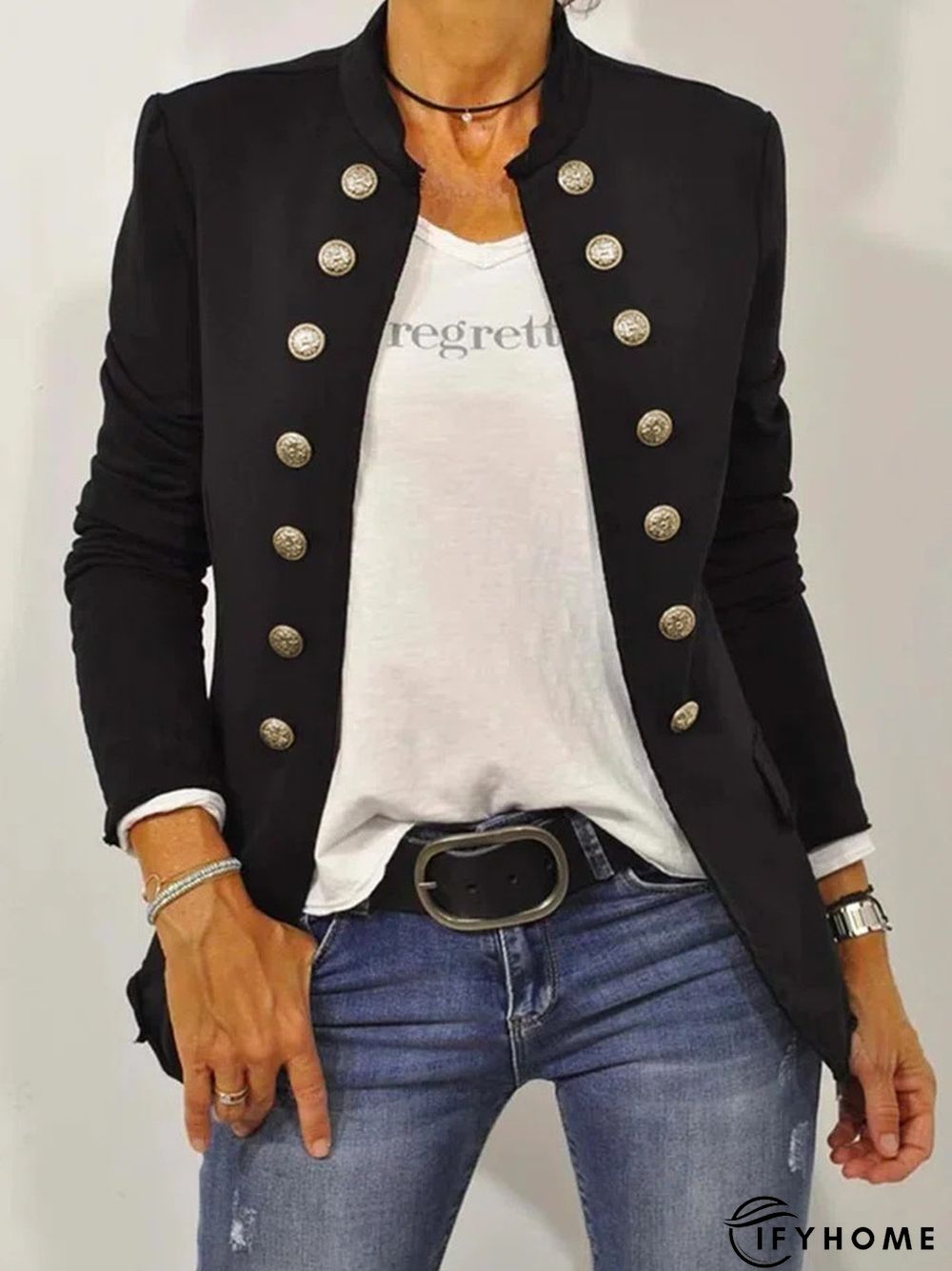 Loose Casual Stand Collar Jacket | IFYHOME