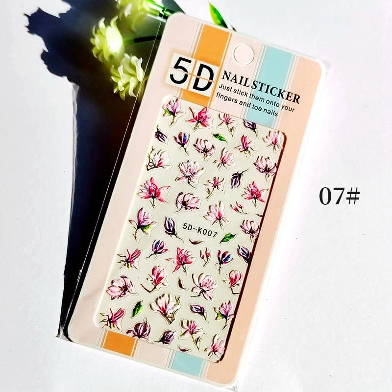 1PC 5D Nail Stickers Winter Santa Claus Self-Adhesive Slider Nail Art Decorations Christmas Snow Decals Manicure Accessories-Nail Inspo