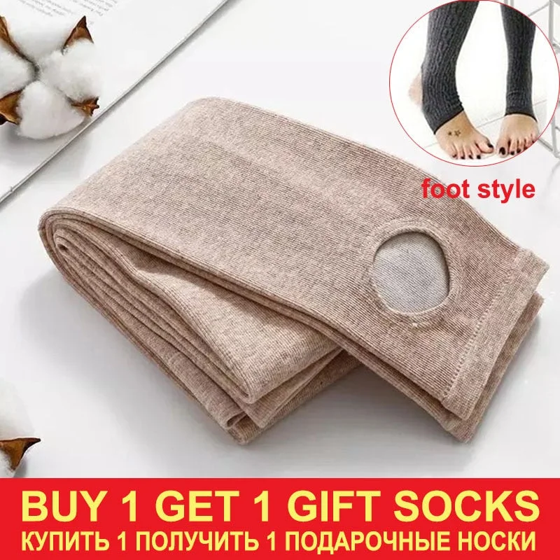 Warm Pantyhose Tights High Elastic Waist Thick Stockings Tights Female Striped Pantyhose 16 Solid Color Autumn Winter Tights