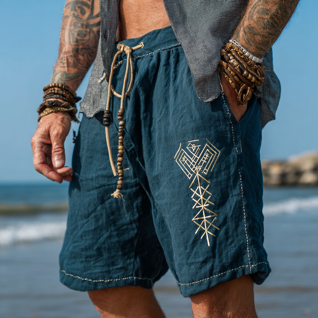 Men's Viking Retro Celtic Knot Casual Shorts / Rvogue / Rvogue