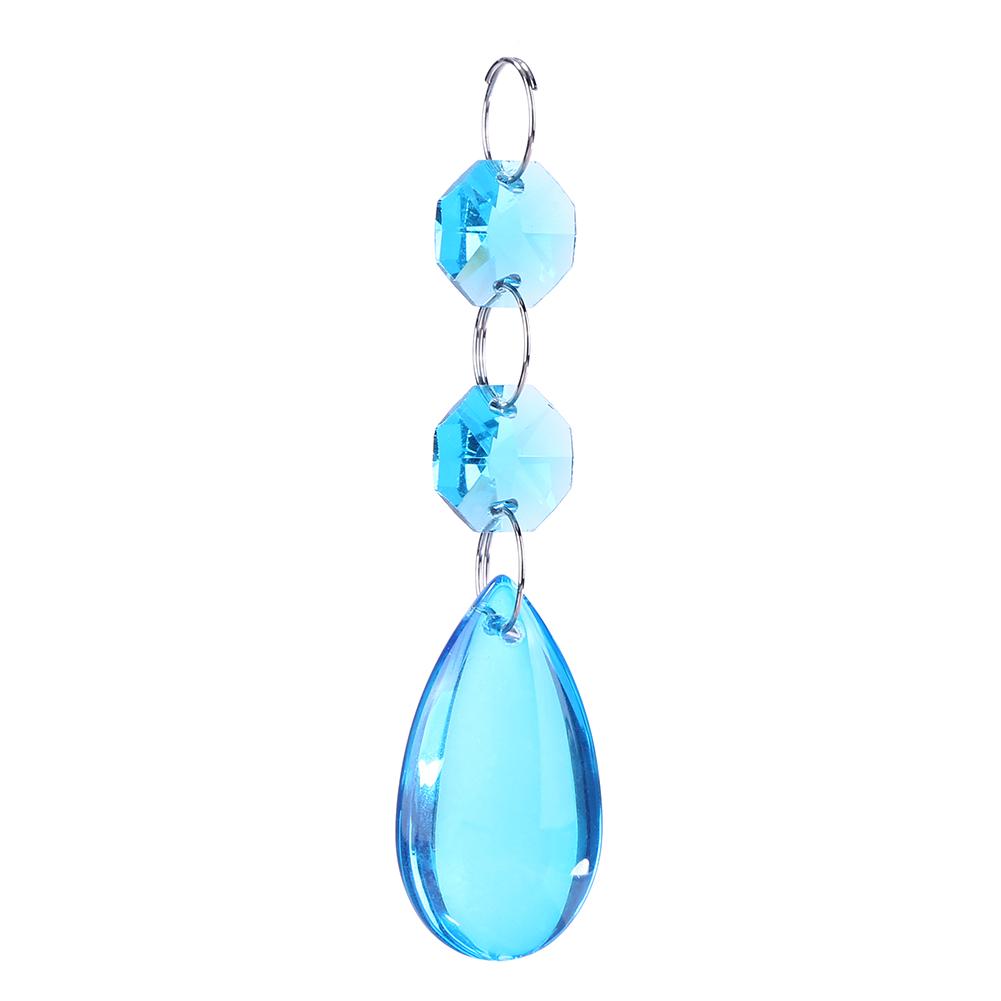

Stainless Steel Ring Door String Tassel Crystal Glass Curtain, Blue, 501 Original
