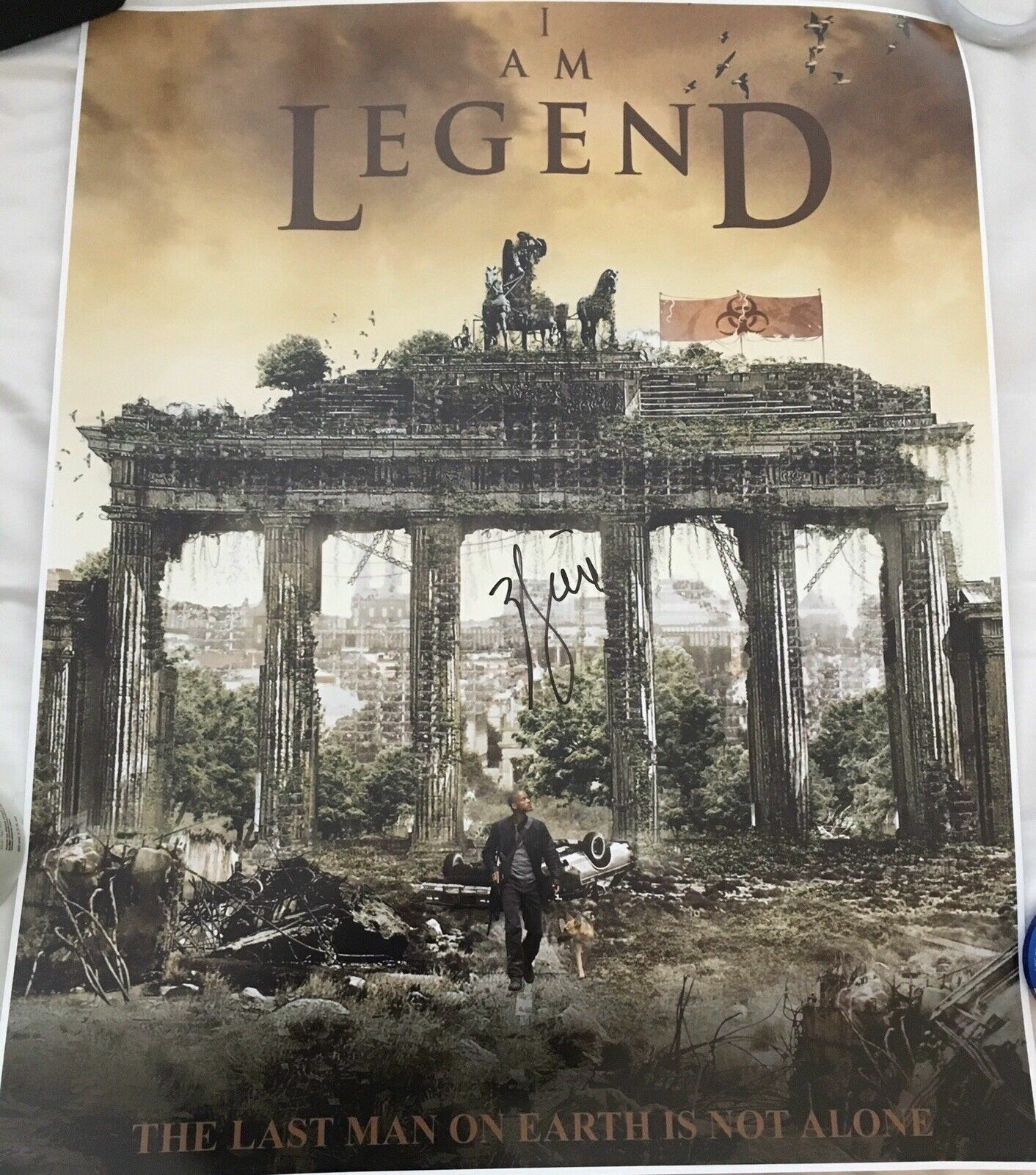 WILL SMITH SIGNED AUTOGRAPH I AM LEGEND RARE HUGE 16x20 MOVIE POSTER Photo Poster painting A