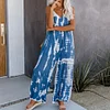 Women's Drawstring Dyed Printed One Piece Pants