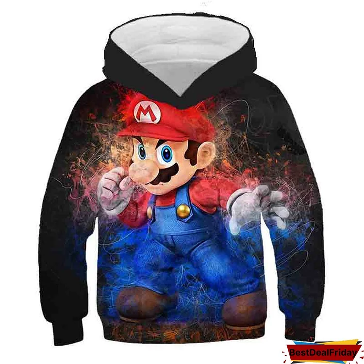 Boys And Girls Pullovers Children's Sports Sweaters Cartoon Animation Games 3D Printing Autumn 4-14 Years Old Casual Clothing