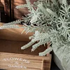 Flocking 6 Stems Artificial Sage Plant Home Bouquet Event Floral Decor