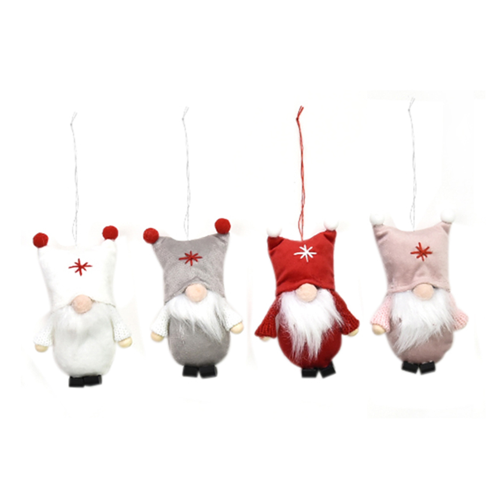 

Faceless Old Man Pendant Christmas Tree Hanging Doll Ornament Home Decor, Red, 501 Original