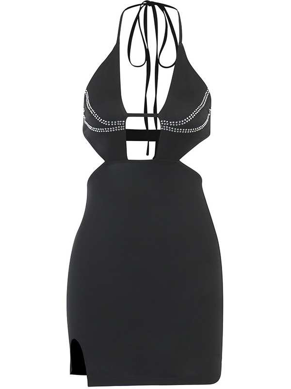 Sexy Halter V Neck High-rise Bodycon Dress