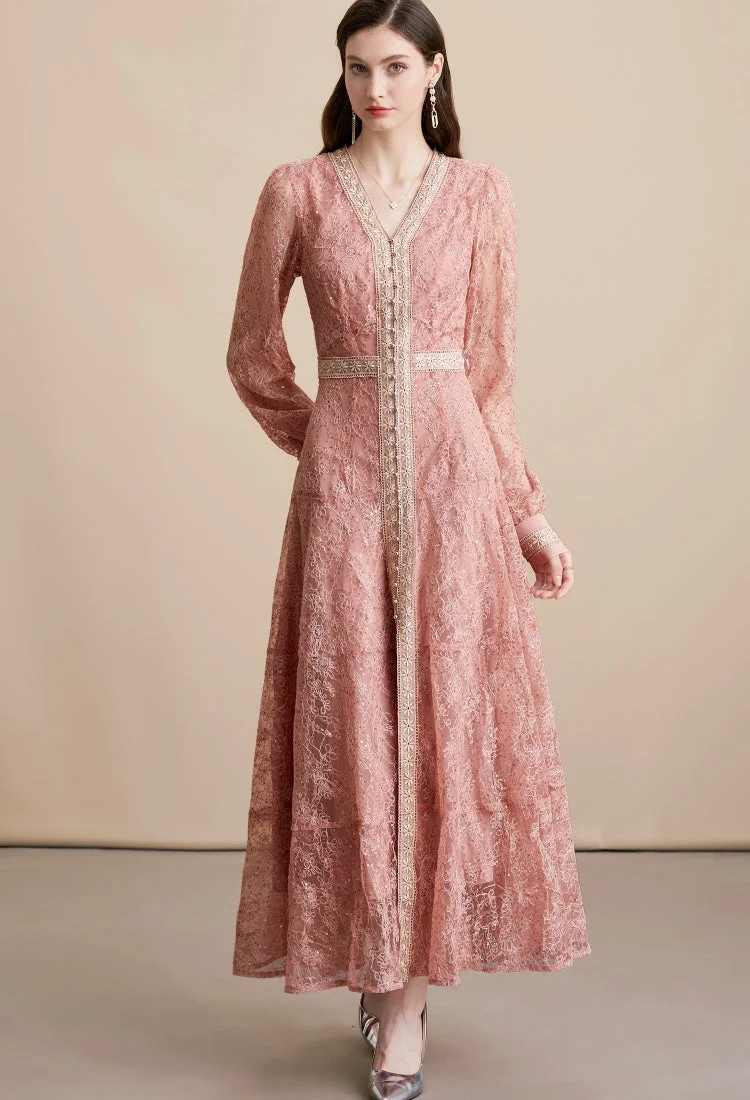 Mabel Luxe Maxi Dress in Red