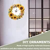 DIY Sunflowers Diamond Clock Art Pendant Home Wall Decoration Crafts