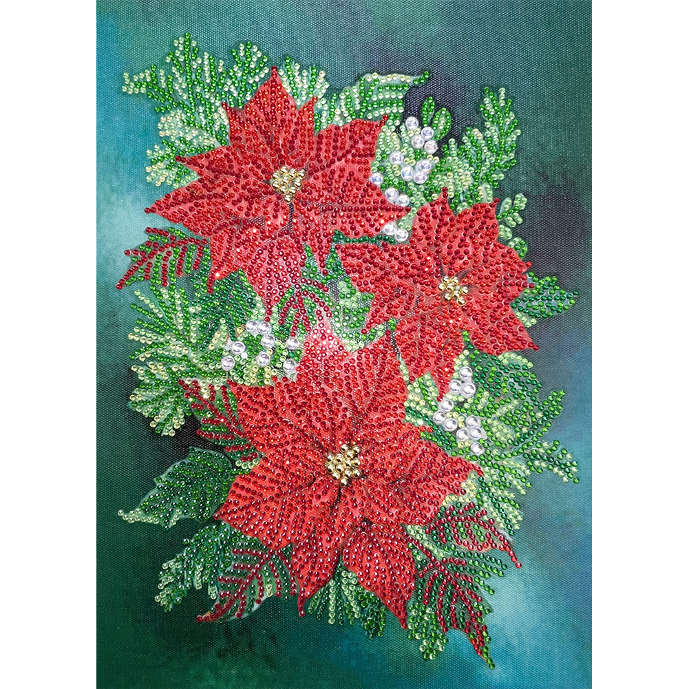 

Poinsettia - Special Shaped Diamond Painting - 30*40CM, 501 Original