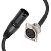 Pass Through Connector D XLR Male to Female for Premium Stage Box Patch Panel Panel Mount Floor Box
