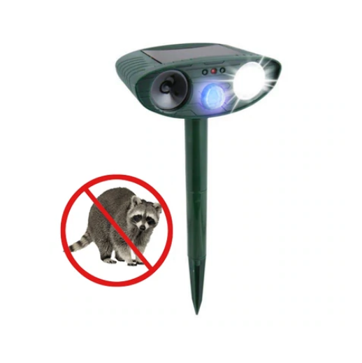 Raccoon deterrent-Ultrasonic Raccoon Repeller- Solar Powered - Get Rid of raccoon