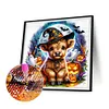 Halloween Highland Cattle-Full Round Diamond Painting 40*40CM