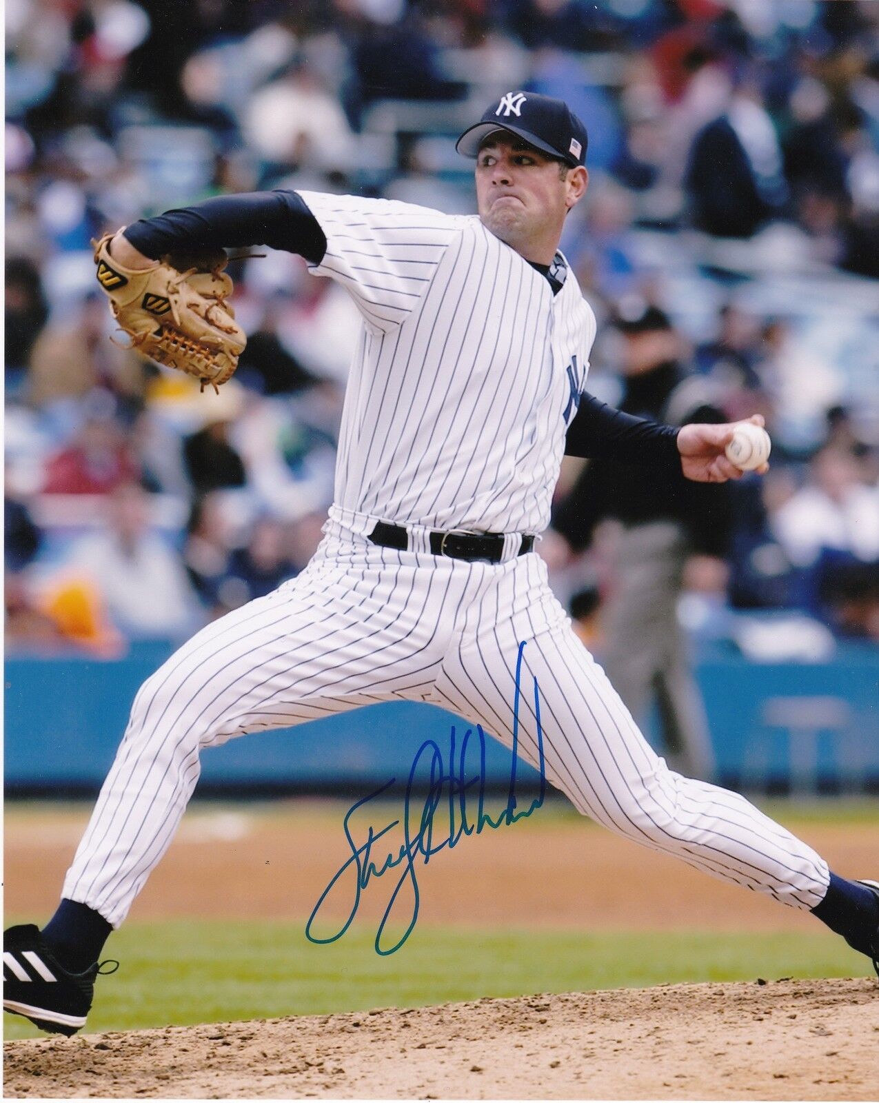 STERLING HITCHCOCK NEW YORK YANKEES ACTION SIGNED 8x10