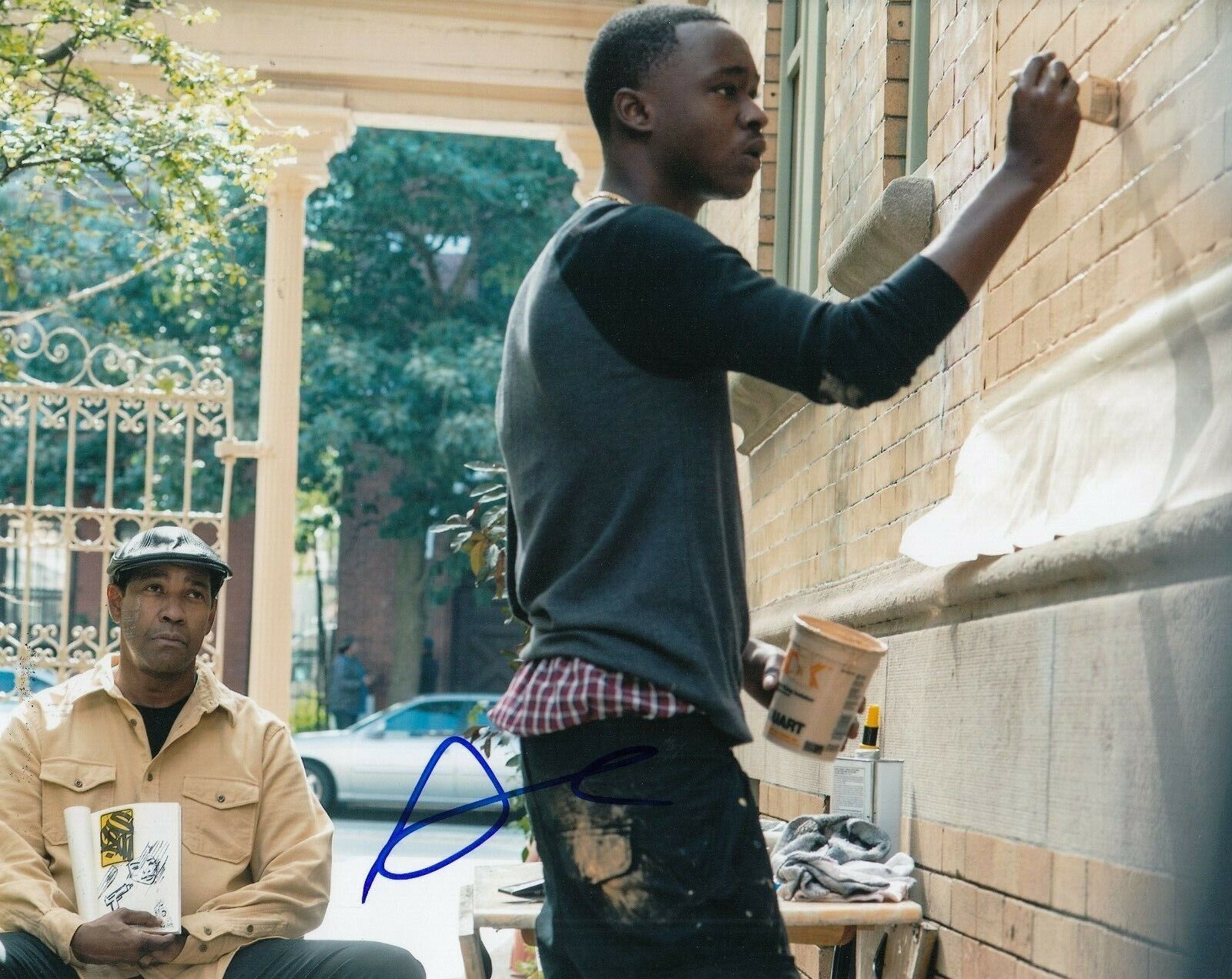 ASHTON SANDERS signed (THE EQUALIZER 2) 8X10 Photo Poster painting *Miles Whittaker* W/COA #2