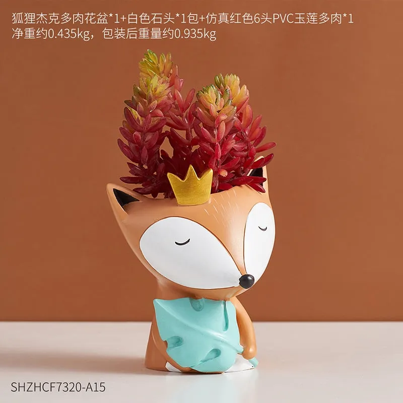 Cartoon Animal Flowerpot Balcony Decorations Pots for Plants and Flowers Garden Pots Modern Home Office Decor Children's Gifts