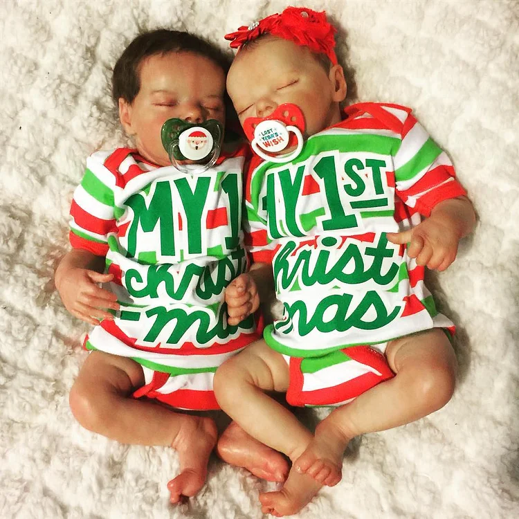17" Realistic Reborn Beautiful Silicone Baby Twins Doll Philippa and Nita Rebornartdoll® RSAW-Rebornartdoll®