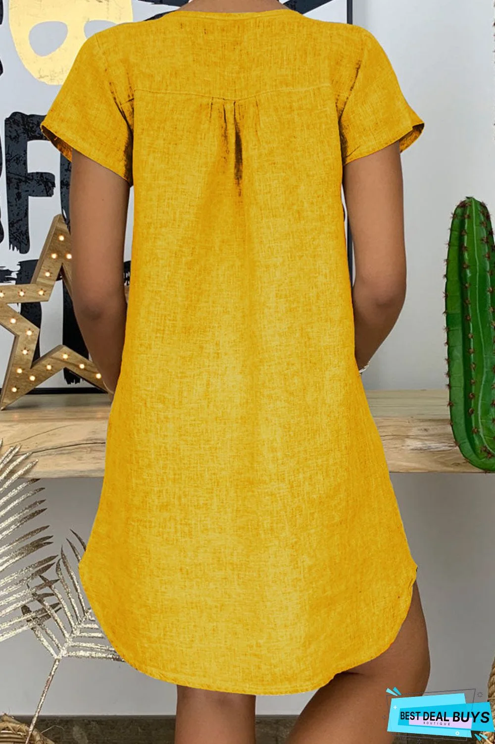 Fashion Casual Solid Patchwork V Neck Lantern Skirt Dresses(8 Colors)