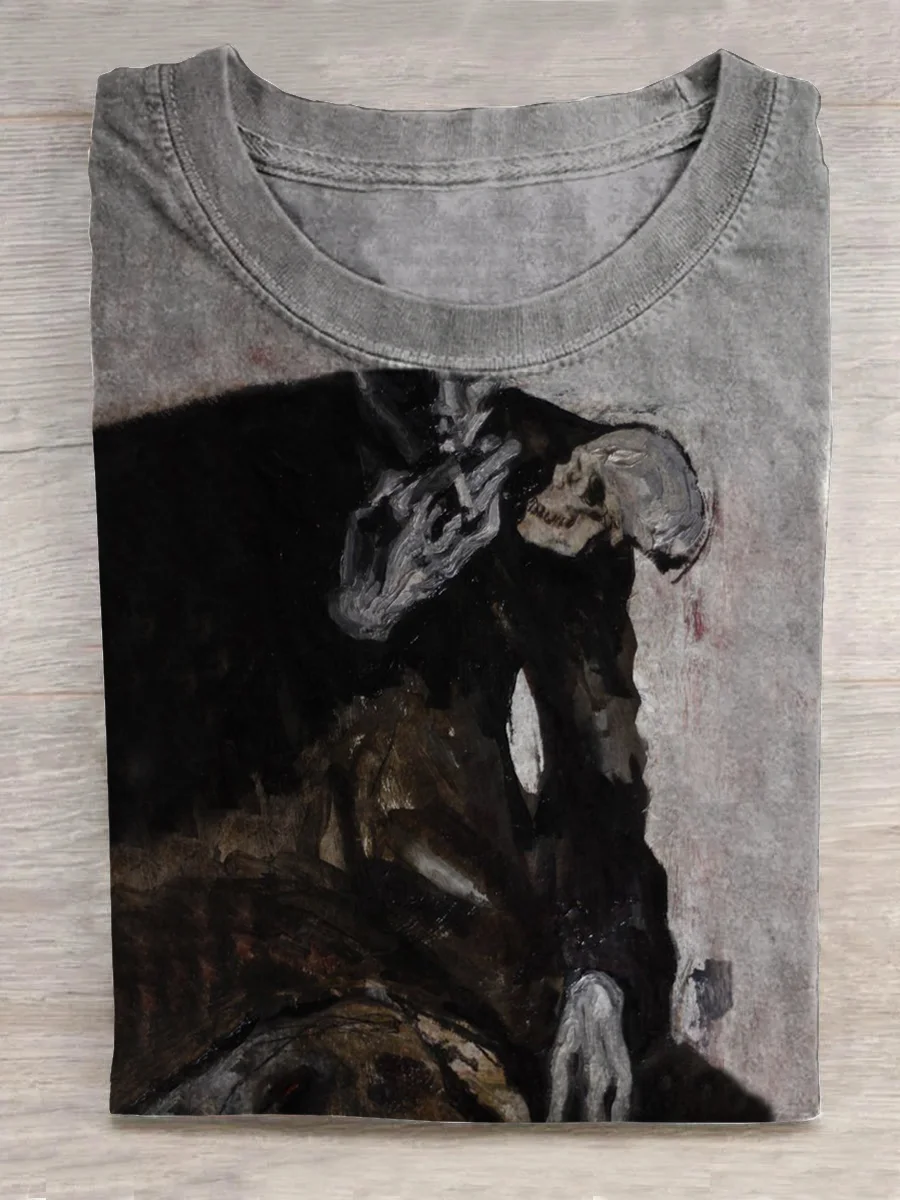 Eagerlys Skeleton Smoking T-shirt Eagerlys