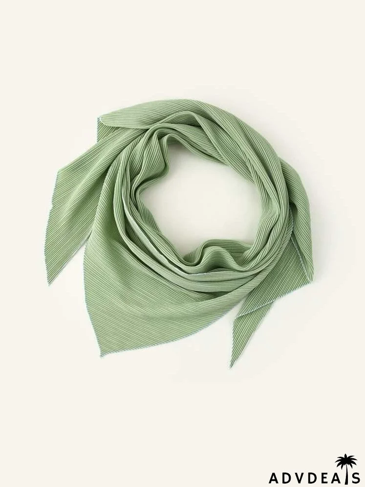 Solid Pleated Bandana
