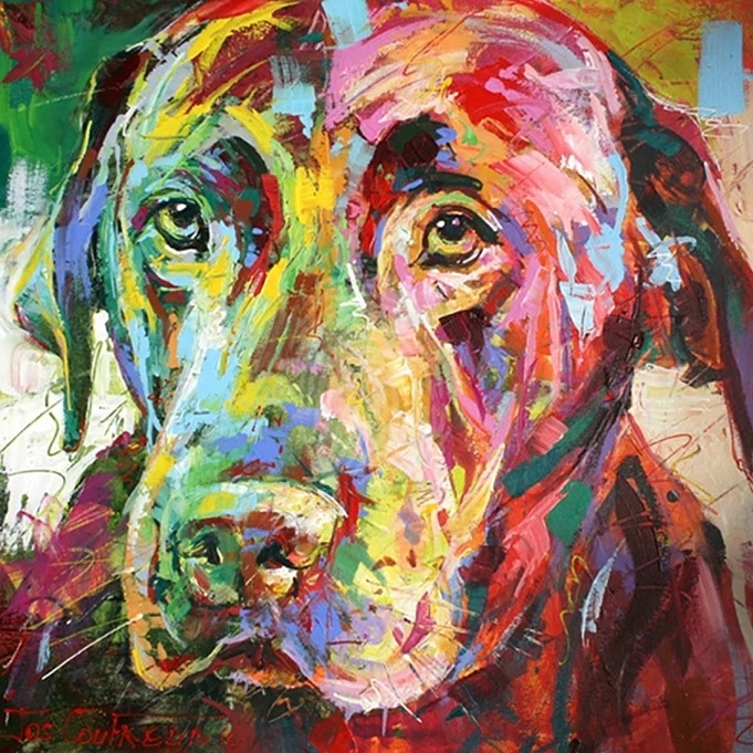 

Labrador Colorful – Paint By Numbers - 40*50CM, 501 Original