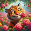 Diamond Painting-DIY Full Round Drill Tiger(40*40CM)