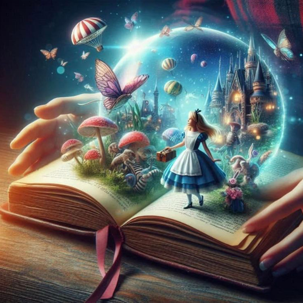Alice In Wonderland 50*50cm(canvas) full round drill diamond painting
