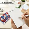 2 Pack USA Flag Rooster DIY Diamond Art Spiral Notebook Kit 80 Pages No Lines