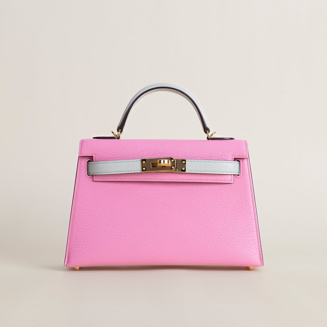 Mini Kelly II Chevre &nbsp;5P Pink&nbsp;/8L Beton GHW