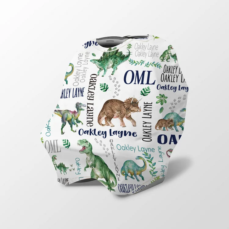 Personalized Dinosaur Baby Car Seat Canopy| Canopyl229