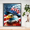Diamond Painting-DIY Full Round Drill Eagle and Flag