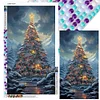 (40*70cm)Snowy Xmas Tree - Full Round Drill Diamond Painting