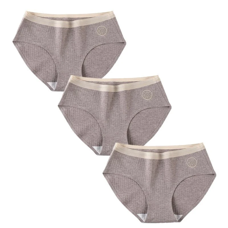 3 Pcs/Set Sexy Seamless Cotton Underwear Women Panty Soft Panties For Female Skin-friendly Panty Comfort Lingerie Women's Briefs