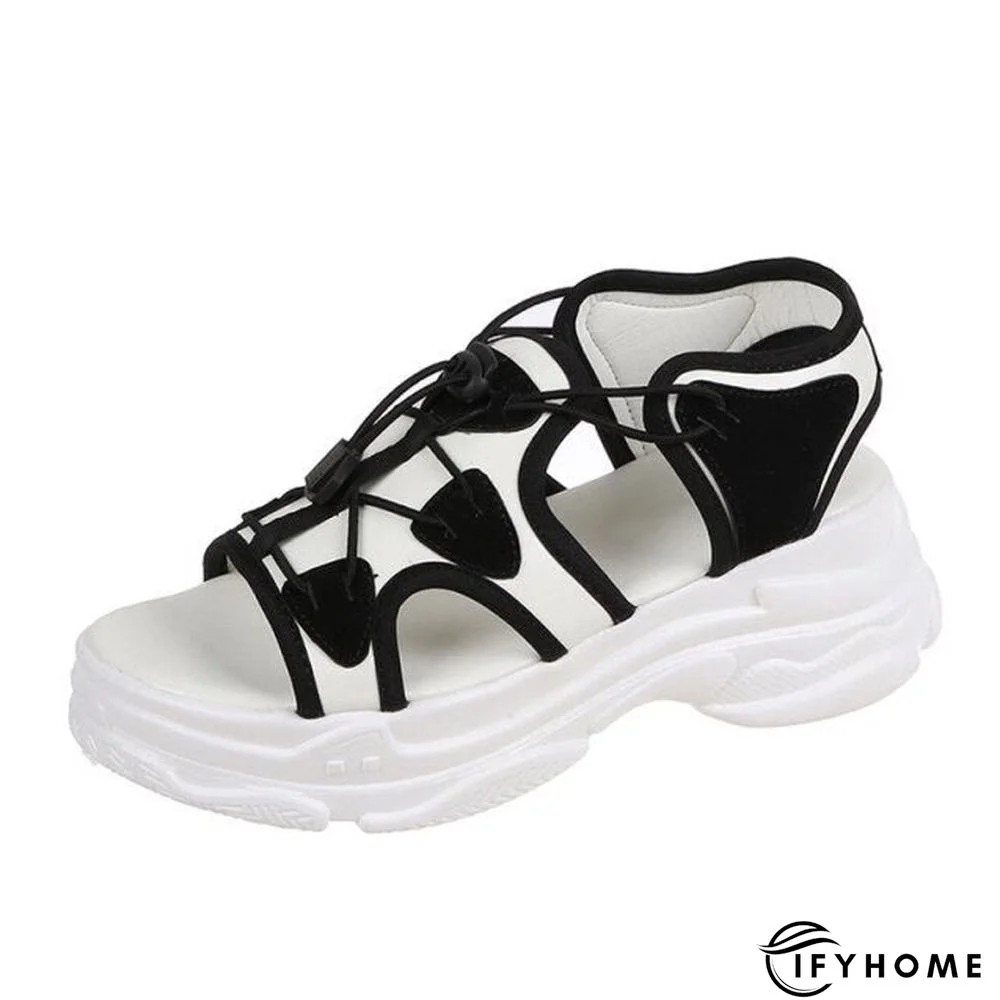 Women Sandals Wedges Platform Mesh Shoes Female Summer Casual Breathable Sneaker Hook&Loop Slip On Peep Toe Ladies Sandal | IFYHOME