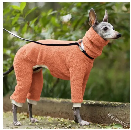 Brownm Brownm Double-Sided Velvet Dog Suit New Pet Clothing Pure Color Four-Legged Dog Suit Warm Clothes