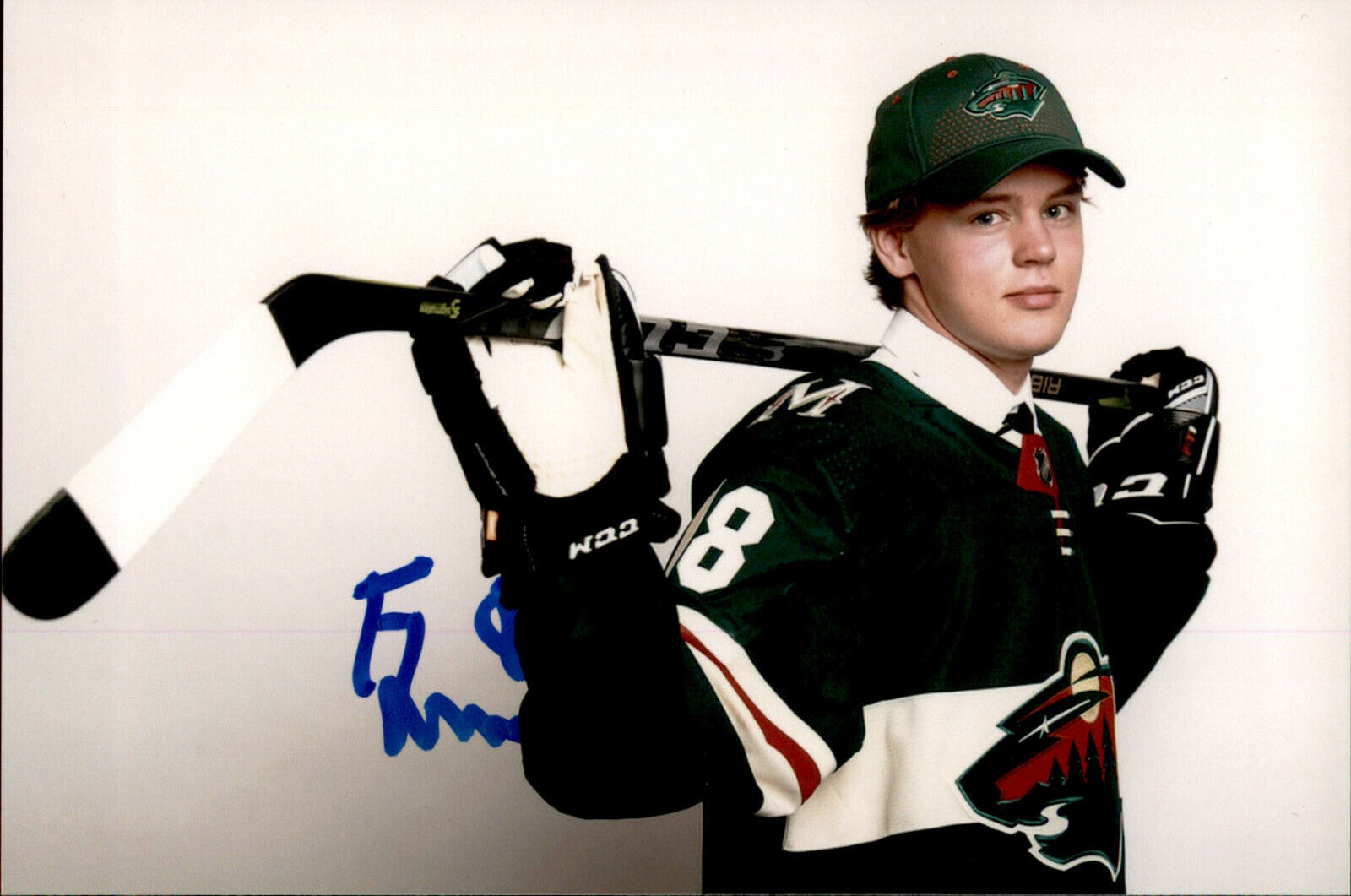 Filip Johansson SIGNED 4x6 Photo Poster painting TEAM SWEDEN / MINNESOTA WILD