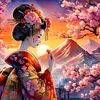 Sunset Geisha Full Diamond Art Painting Kit 40 x 40CM for Adults