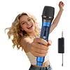 2.4G Wireless Microphone Rechargeable Live Streaming Microphone LED Display Professional Handheld Mic for Singing Karaoke Wedding DJ Party