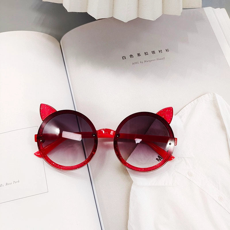 Cartoon Style Cat Resin Kids Sunglasses