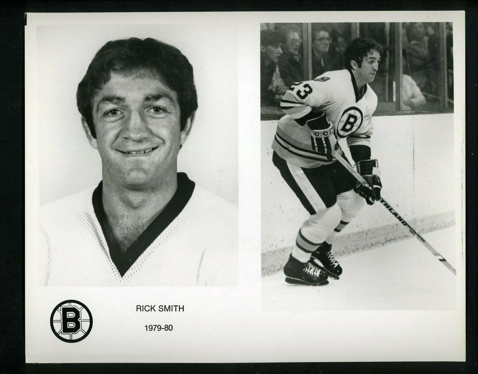 Rick Smith Boston Bruins team issued 1979 Press Photo Poster painting