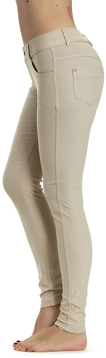 Spandex Leggings Pants Women's Jean Look Jeggings Tights Slimming Many Colors Capri S-XXXL