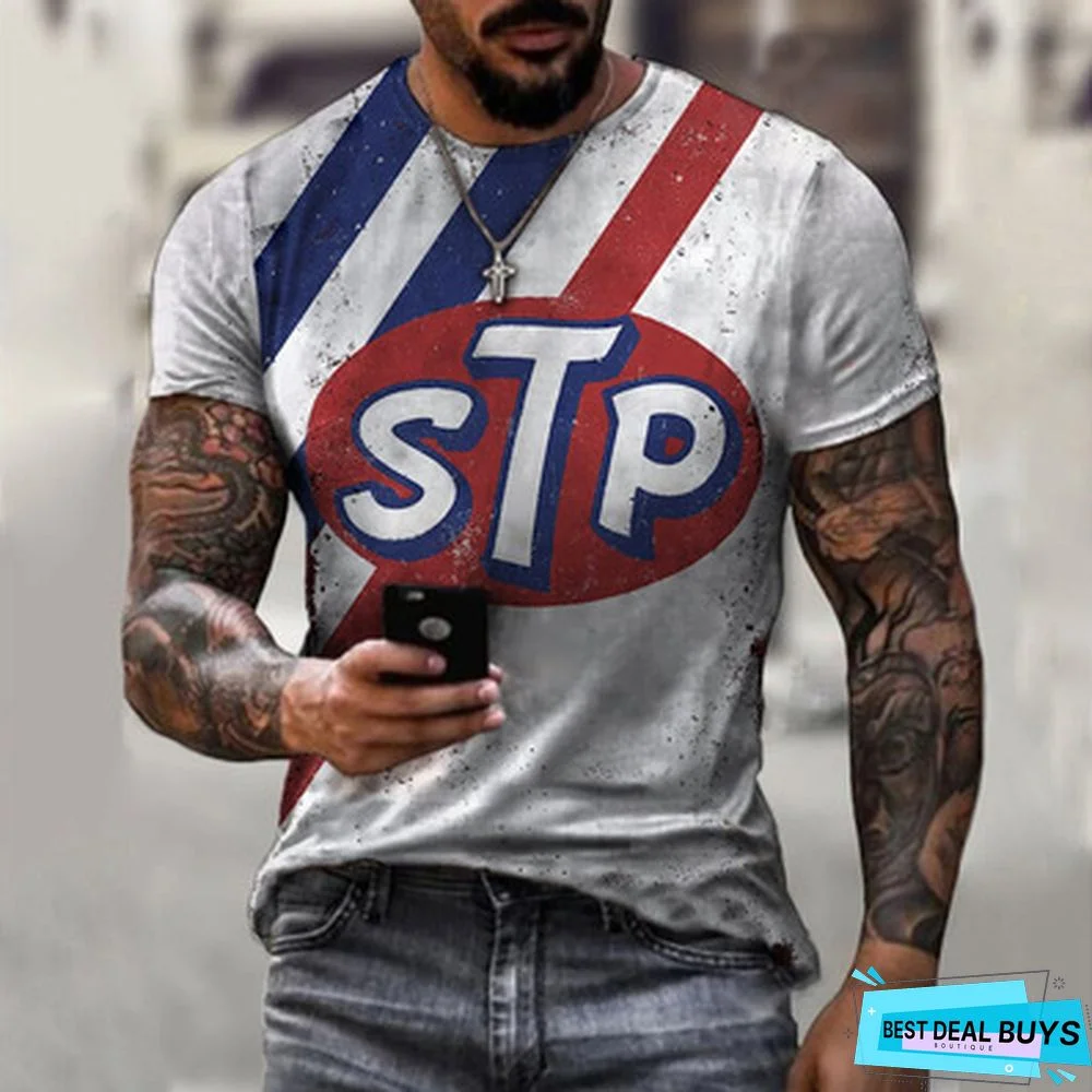 3D Personalized Printing Fashion Trend Boys Lightweight Breathable Short Sleeve T-shirt