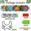 8pcs Color Flower DIY Diamond Painting Wooden Coasters