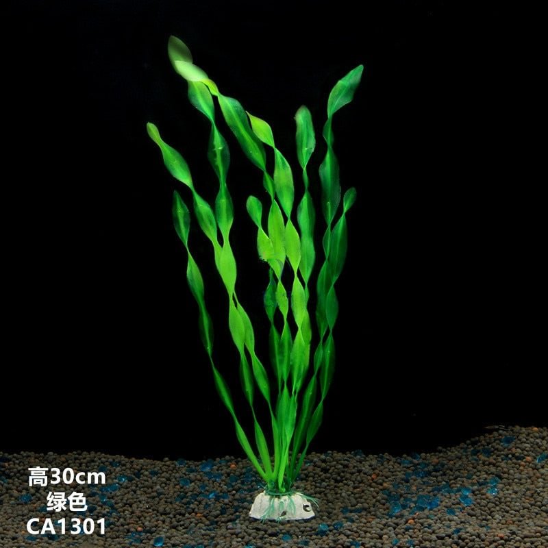 1pcs/9 Bifurcation Artificial Green PVC Kelp Plant Grass For Fish Tank Aquarium Decoration Environmental Protection Materials