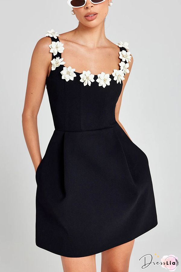 Lace Panel One Shoulder Sleeveless Slim Fitting Knit Dress