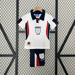 1998 Retro England Home Football Shirt 1:1 Thai Quality Kids Size